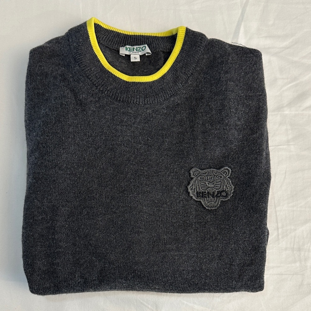 Kenzo Paris Sweater with Vibrant Yellow Accent
